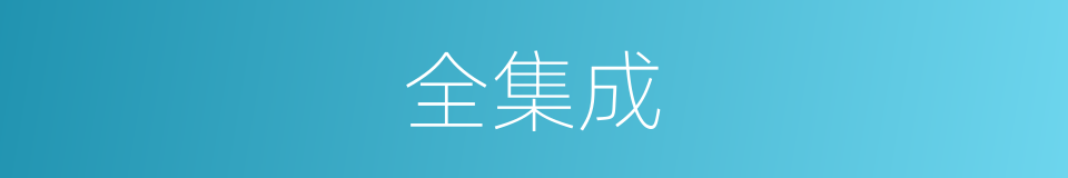 全集成的同义词