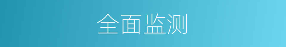 全面监测的同义词
