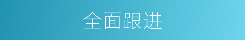 全面跟进的同义词