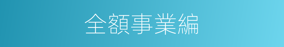 全額事業編的同義詞