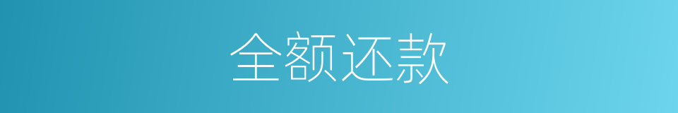 全额还款的同义词