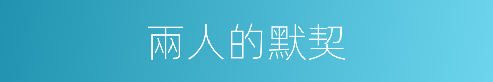 兩人的默契的同義詞