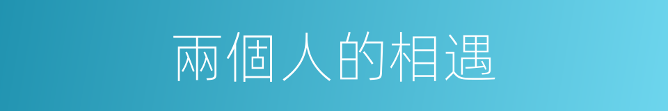 兩個人的相遇的同義詞
