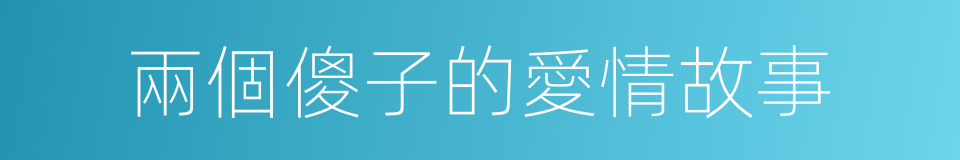 兩個傻子的愛情故事的同義詞