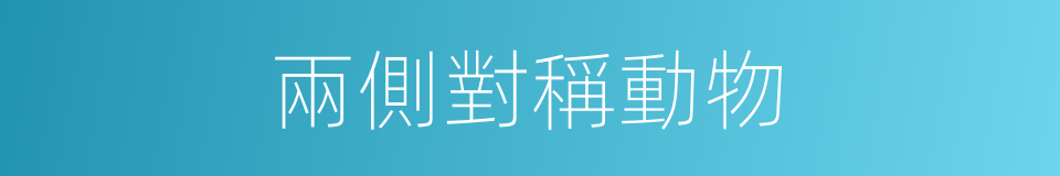 兩側對稱動物的同義詞