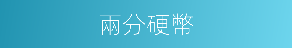 兩分硬幣的同義詞