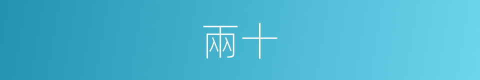 兩十的同義詞