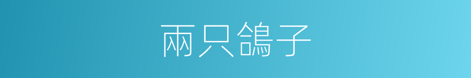 兩只鴿子的同義詞