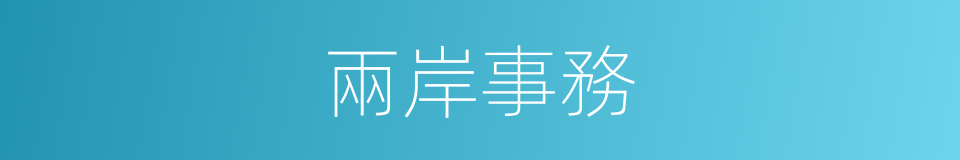 兩岸事務的同義詞