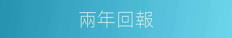 兩年回報的同義詞