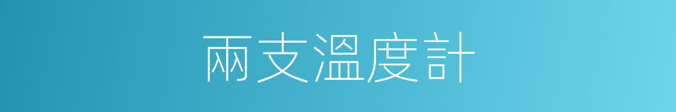 兩支溫度計的同義詞