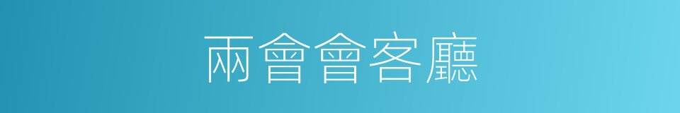 兩會會客廳的同義詞