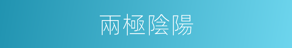 兩極陰陽的同義詞