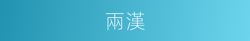 兩漢的意思