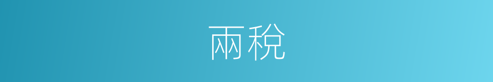 兩稅的同義詞