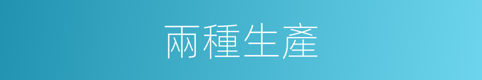 兩種生產的同義詞