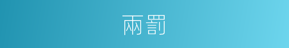 兩罰的同義詞