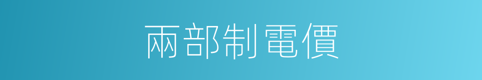 兩部制電價的同義詞