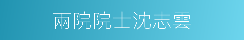 兩院院士沈志雲的同義詞