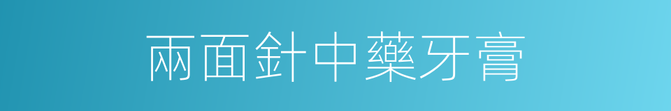 兩面針中藥牙膏的同義詞