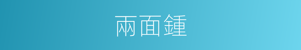 兩面鍾的同義詞