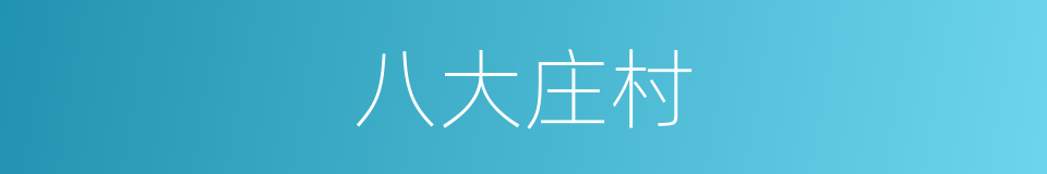 八大庄村的同义词