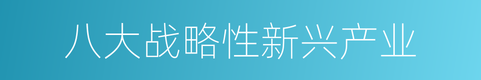 八大战略性新兴产业的同义词