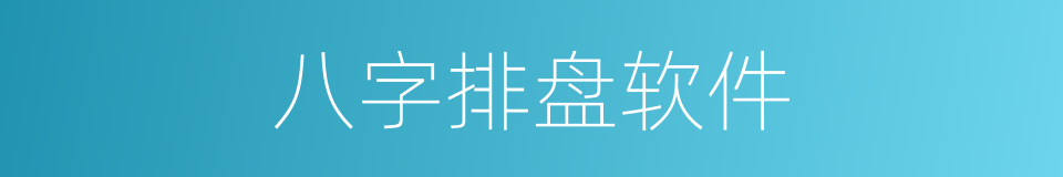 八字排盘软件的同义词
