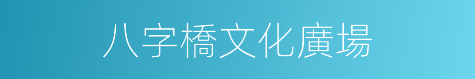 八字橋文化廣場的同義詞