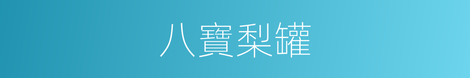 八寶梨罐的同義詞