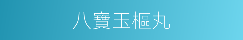 八寶玉樞丸的同義詞