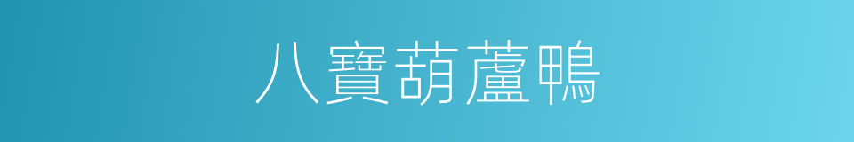 八寶葫蘆鴨的同義詞