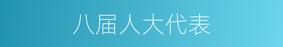 八届人大代表的同义词
