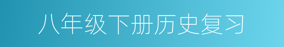 八年级下册历史复习的同义词