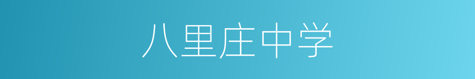 八里庄中学的同义词