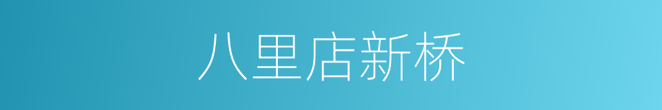 八里店新桥的同义词