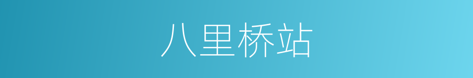 八里桥站的同义词