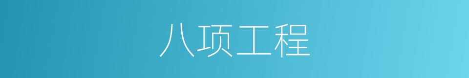 八项工程的同义词