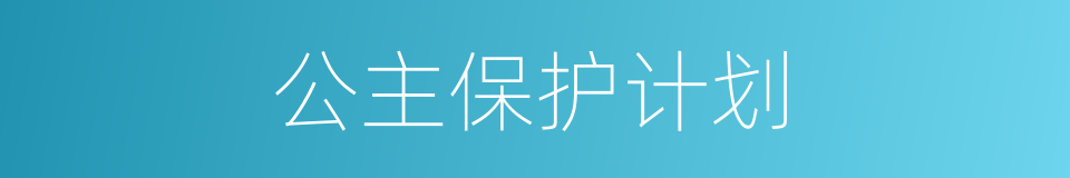 公主保护计划的同义词