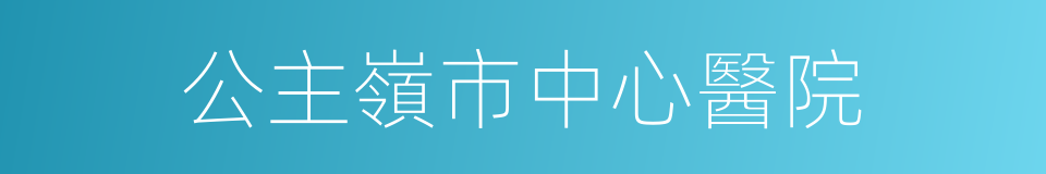 公主嶺市中心醫院的同義詞