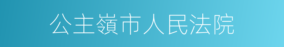公主嶺市人民法院的同義詞