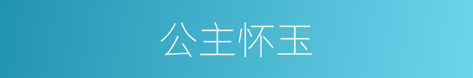 公主怀玉的同义词