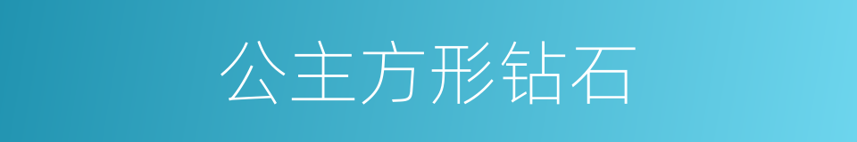 公主方形钻石的同义词