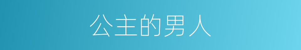 公主的男人的同义词