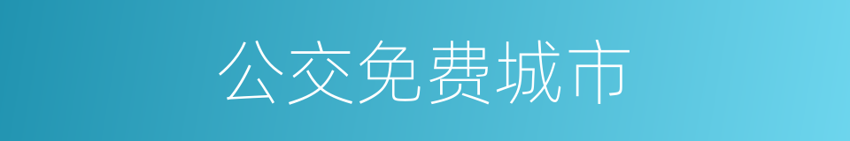 公交免费城市的同义词