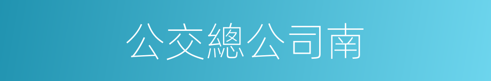 公交總公司南的同義詞
