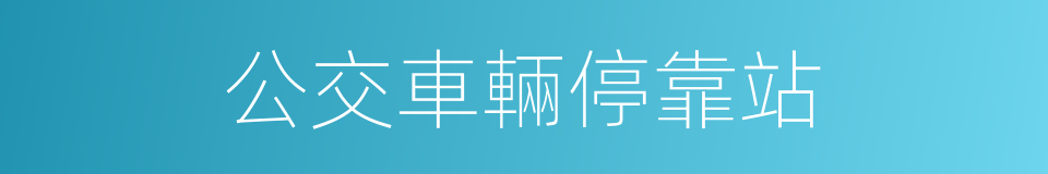公交車輛停靠站的同義詞