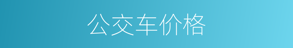 公交车价格的同义词