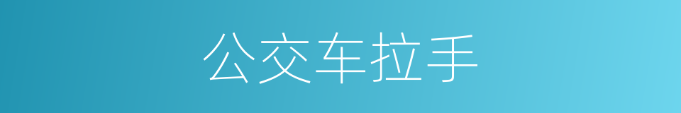 公交车拉手的同义词