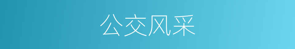 公交风采的同义词